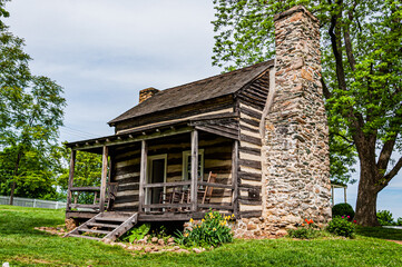 Beautifully Restored Log Cabin, Sky Meadows State Park, Virginia, USA, Delaplane, Virginia