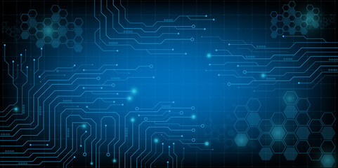 Computer chip Electronic circuit board vector for technology and finance concept and education for future