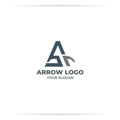 logo design letter A archery vector