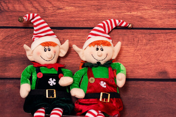 plush elves christmas decoration
