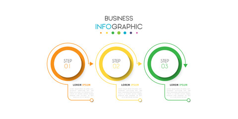 Fototapeta na wymiar Business info graphic with step. Template vector design