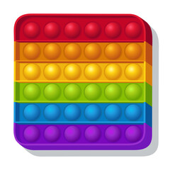 Rainbow Silicone Pop It game: Simple Dimple