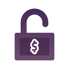 dollar padlock logo gradient design template icon element