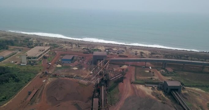 Coastal And Industrial Seaport Of Paradeep In Odisha, India. Forward Aerial
