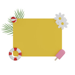 3d summer blank label