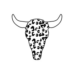 Cow Skull Desert floral leopard Svg png, cow skull svg, western svg, bull skull svg, cow skull png, longhorn svg, cow head svg, cowboy svg