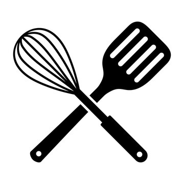 skimmer and whisk icon.
