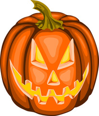 halloween pumpkin isolated on white