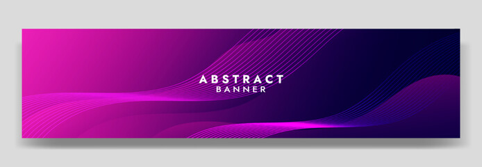 Abstract Violet Fluid Banner Template. Modern background design. gradient color. Dynamic Waves. Liquid shapes composition. Fit for banners