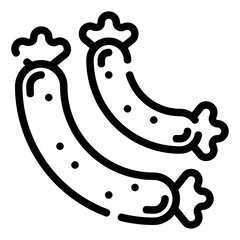 sausage line icon
