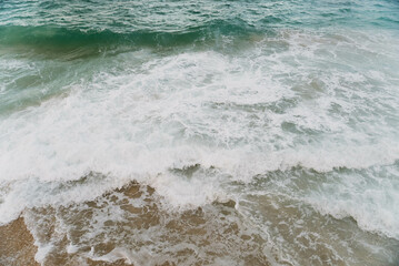 Ocean Waves Approach Beach