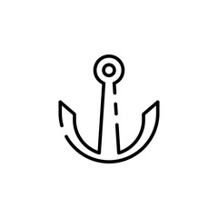 Anchor, Port Dotted Line Icon Vector Illustration Logo Template. Suitable For Many Purposes.