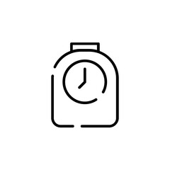 Clock, Timer, Time Dotted Line Icon Vector Illustration Logo Template. Suitable For Many Purposes.