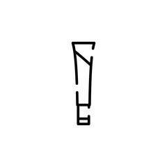 Sunblock, Sunscreen, Lotion, Summer Dotted Line Icon Vector Illustration Logo Template. Suitable For Many Purposes.