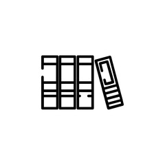 Book, Read, Library, Study Dotted Line Icon Vector Illustration Logo Template. Suitable For Many Purposes.