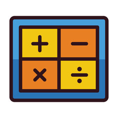 Obraz premium calculator on a white background