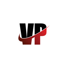 Letter VP simple logo design vector