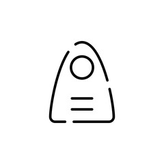 Door Hanger, Hotel Dotted Line Icon Vector Illustration Logo Template. Suitable For Many Purposes.