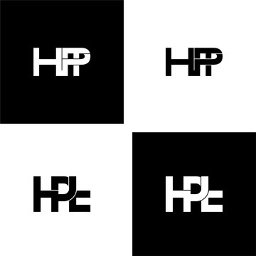 hpt letter original monogram logo design set