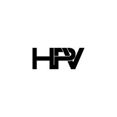 hpv letter original monogram logo design