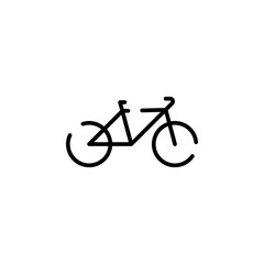 Obraz premium Bike, Bicycle Dotted Line Icon Vector Illustration Logo Template. Suitable For Many Purposes.