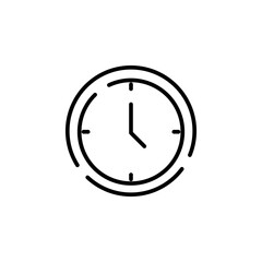 Clock, Timer, Time Dotted Line Icon Vector Illustration Logo Template. Suitable For Many Purposes.