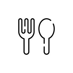 Restaurant, Food, Kitchen Dotted Line Icon Vector Illustration Logo Template. Suitable For Many Purposes.