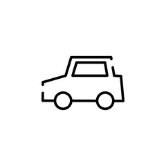 Fototapeta na wymiar Car, Automobile, Transportation Dotted Line Icon Vector Illustration Logo Template. Suitable For Many Purposes.