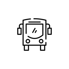 Bus, Autobus, Public, Transportation Dotted Line Icon Vector Illustration Logo Template. Suitable For Many Purposes.