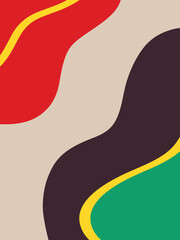 Vector illustration Minimalistic trend abstract design with various natural shapes.