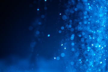 Obraz na płótnie Canvas Abstract Blue bokeh defocus glitter blur background.