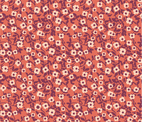 Floral liberty pattern. Plant background for fashion, tapestries, prints. Floral design perfect for fashion and decoration