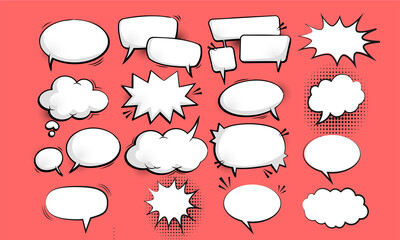 speech bubbles set