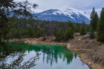 lake in the mountains , Alberta, Canada