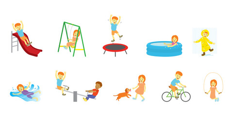 illustration of children's daily activities. good for children's story books, printing, posters, websites, stickers, t-shirts and more