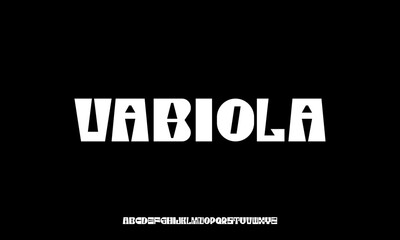 Vabiola, bold and strong elegant font style, vector illustration.
