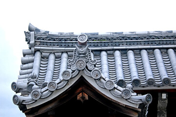 Japanese temple architecture of roof