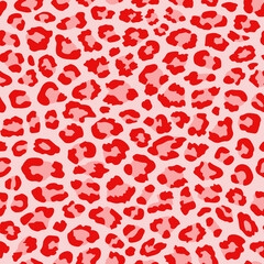 animal print. red leopard spots seamless pattern. animal pattern. leopard print. good for fabric, textile, dress, fashion, wallpaper, background.