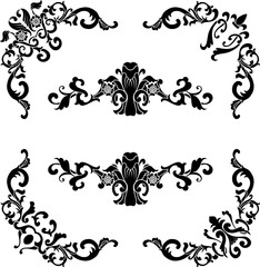 Decorative Ornament Vintage Baroque Decoration Floral Border Style Antique Art Retro
