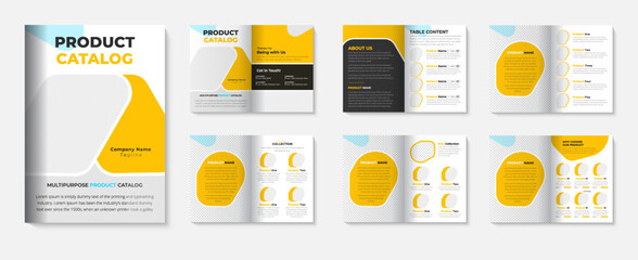 Product catalogue template with  furniture company brochure booklet design for product catalogue