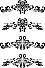 Decorative Ornament Vintage Baroque Decoration Floral Border Style Antique Art Retro