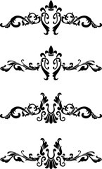 Decorative Ornament Vintage Baroque Decoration Floral Border Style Antique Art Retro