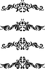 Decorative Ornament Vintage Baroque Decoration Floral Border Style Antique Art Retro