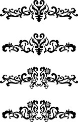 Decorative Ornament Vintage Baroque Decoration Floral Border Style Antique Art Retro