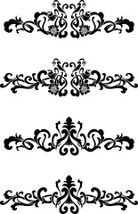 Decorative Ornament Vintage Baroque Decoration Floral Border Style Antique Art Retro