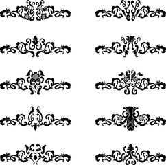 Decorative Ornament Vintage Baroque Decoration Floral Border Style Antique Art Retro