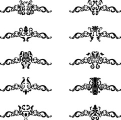 Decorative Ornament Vintage Baroque Decoration Floral Border Style Antique Art Retro