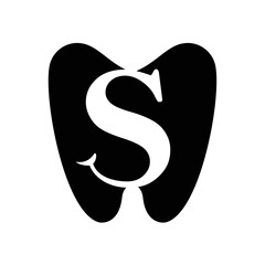 smile tooth logo letter S