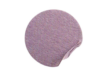Blank round paper sticker label isolated on white background