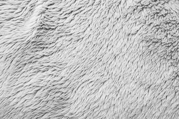 White fluffy fur fabric wool texture background